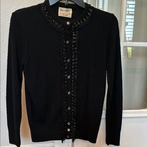 Vintage black embellished Cardigan estimated size small